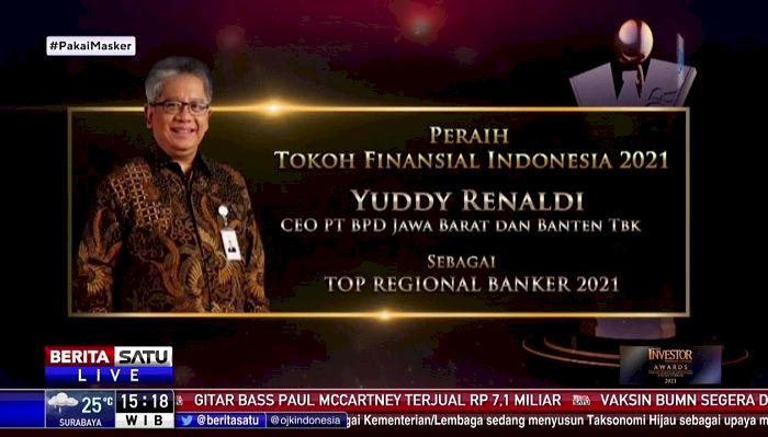 Direktur Utama bank bjb Dinobatkan sebagai Top Regional Banker 2021